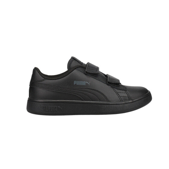 Puma Smash V2 Leather Slip On Toddler Boys Black Sneakers Casual Shoes 3651730