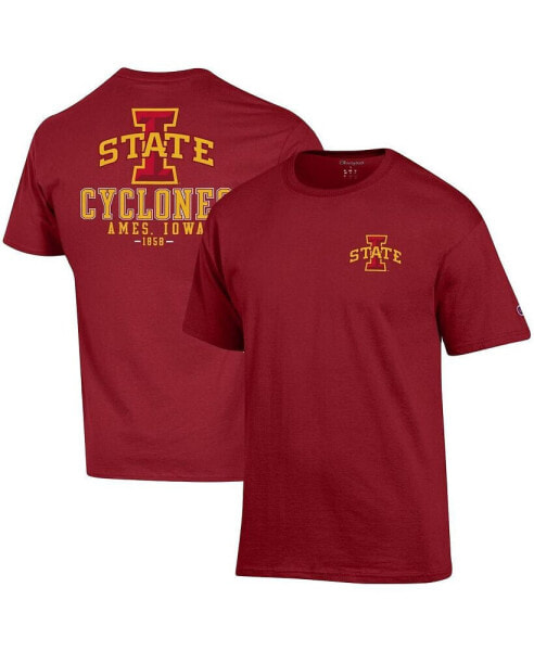 Men's Cardinal Iowa State Cyclones Stack 2-Hit T-shirt