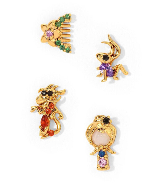 Crystal Multi-Color Disney Princess Mulan Stud Earring Set