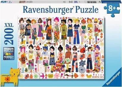 Ravensburger Puzzle dla dzieci 200 Przyjaciele i kwiaty