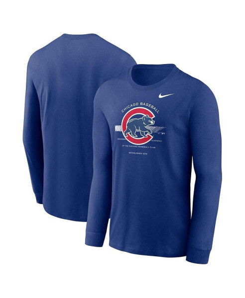 Футболка Nike мужская с длинным рукавом Chicago Cubs Over Arch Performance Royal