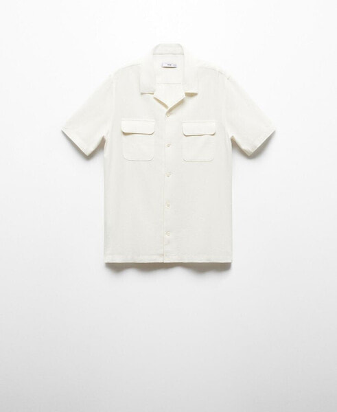 Men's Bowling Collar Linen Shirt