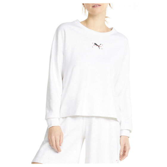 Puma Re:Collection Relaxed Crew Neck Sweatshirt Womens White Casual Outerwear 53