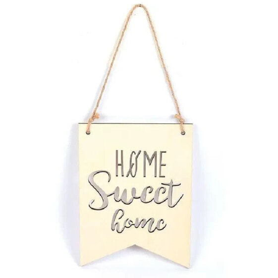 Wimpel aus Holz 20x15cm Home Sweet Home