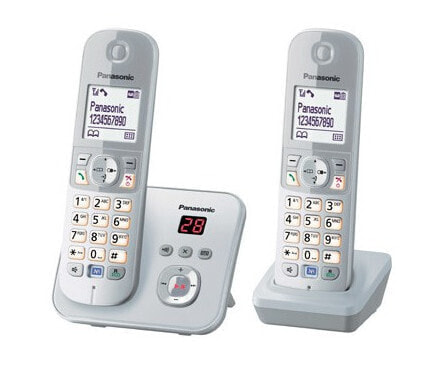Panasonic KX-TG6822, DECT telephone, Speakerphone, 120 entries, Caller ID, Silver