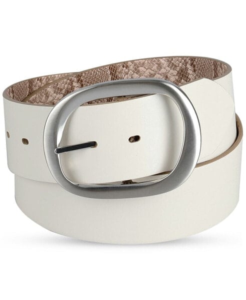 Women's Reversible Oversized Statement Buckle Belt