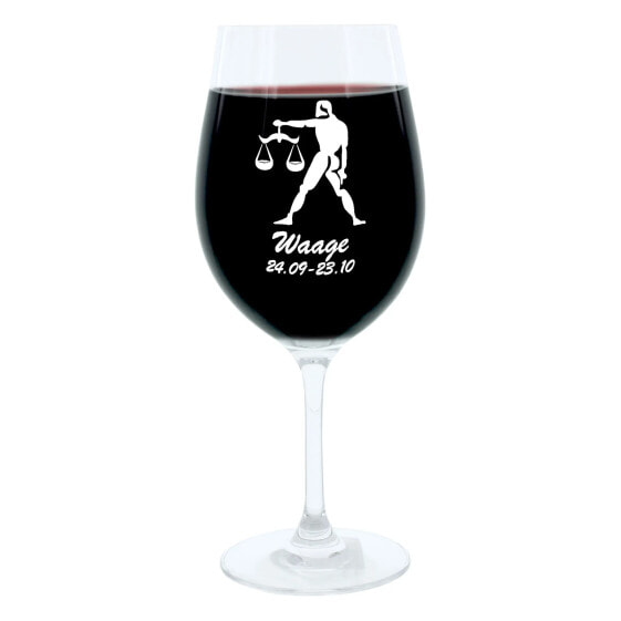 Бокал для вина с гравировкой знака Зодиака Весы LEONARDO "Gravur-Weinglas Sternzeichen Waage"