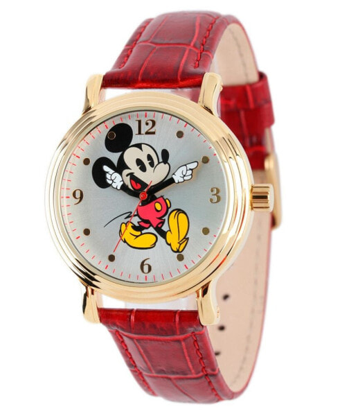 Disney Mickey Mouse Men's Shiny Gold Vintage Alloy Watch