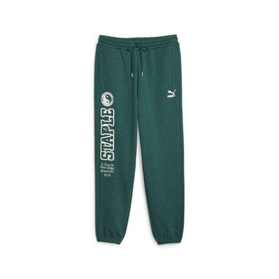 Puma Staple X Sweatpants Mens Green Casual Athletic Bottoms 62220543
