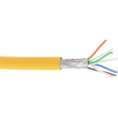 InLine Patch Cable S/FTP PiMF Cat.6A halogen free 500MHz yellow 100m