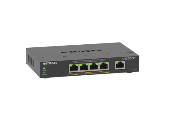 Netgear GS305EPP Управляемый L2/L3 Gigabit Ethernet (10/100/1000) Черный Питание по Ethernet (PoE) GS305EPP-100PES