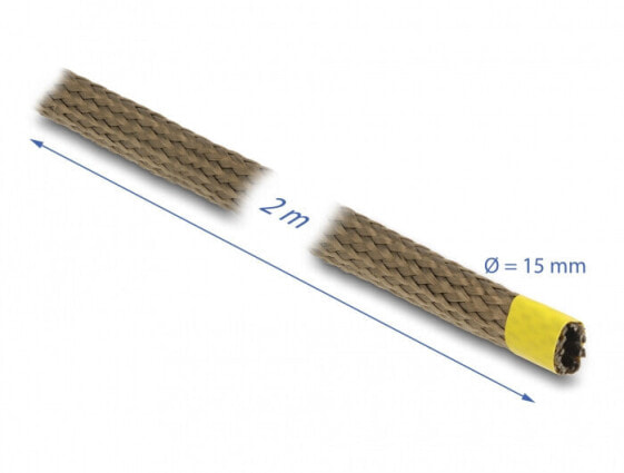 Delock 20888 - Cable cover - Brown - Basalt fiber - Flame resistant - China - -269 - 650 °C