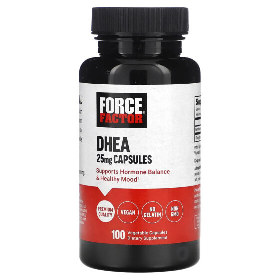 Force Factor, ДГЭА, 25 мг, 100 растительных капсул