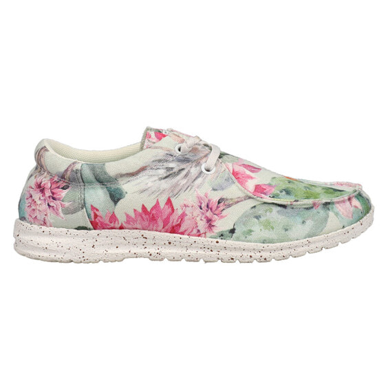 Roper Hang Loose Floral Slip On Womens Multi, Off White, Pink Flats Casual 09-