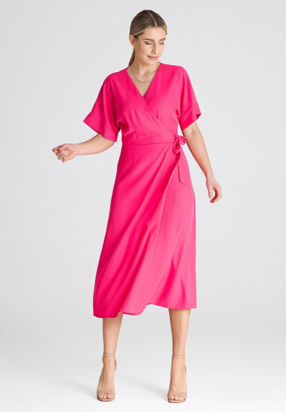 Платье макси Kimono M959 Розовое от Figl