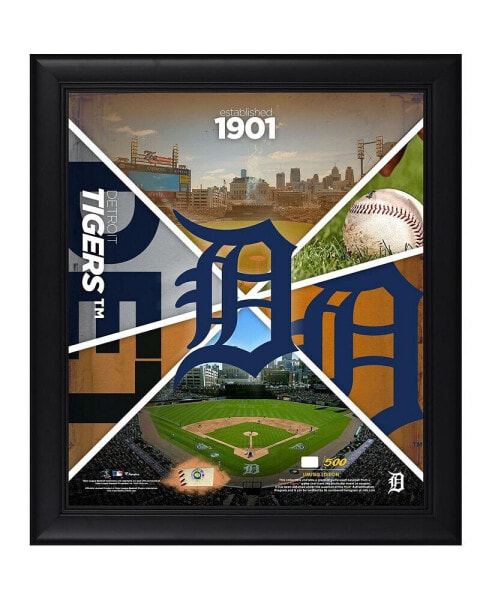 Detroit Tigers Framed 15" x 17" Team Impact Collage with a Piece of Game-Used Baseball - Limited Edition of 500