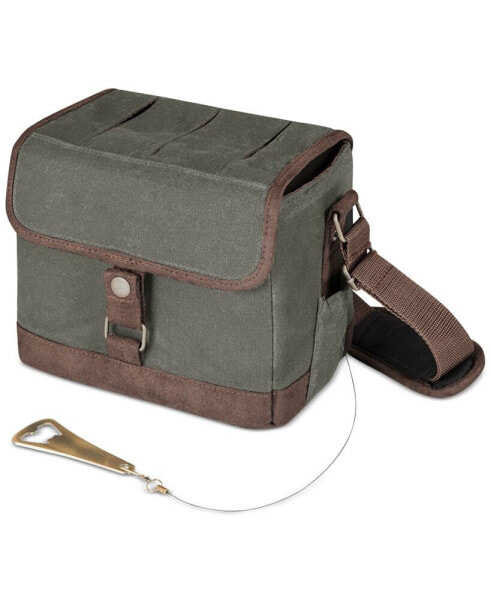 Legacy® by Khaki Green & Brown Beer Caddy Cooler Tote with Opener