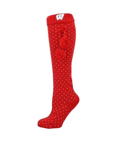 Women's Red Wisconsin Badgers Knee High Socks