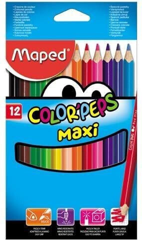 Maped Kredki Colorpeps maxi trójkatne 12 kolorów MAPED