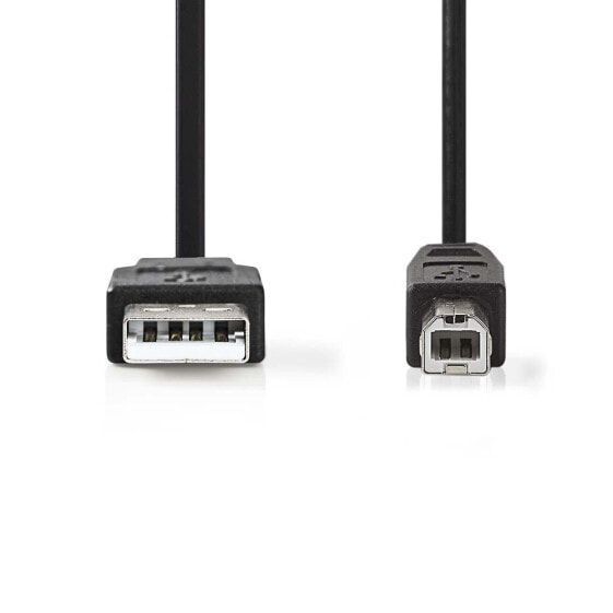Аксессуар USB-кабель Nedis CCGB60100BK20 2 м USB A - USB B USB 2.0 480 Mbit/s Черный