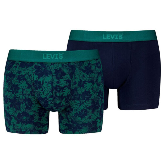 Нижнее белье LEVI´S UNDERWEAR Мужские трусы Monstera Leaf Boxer 2 шт.