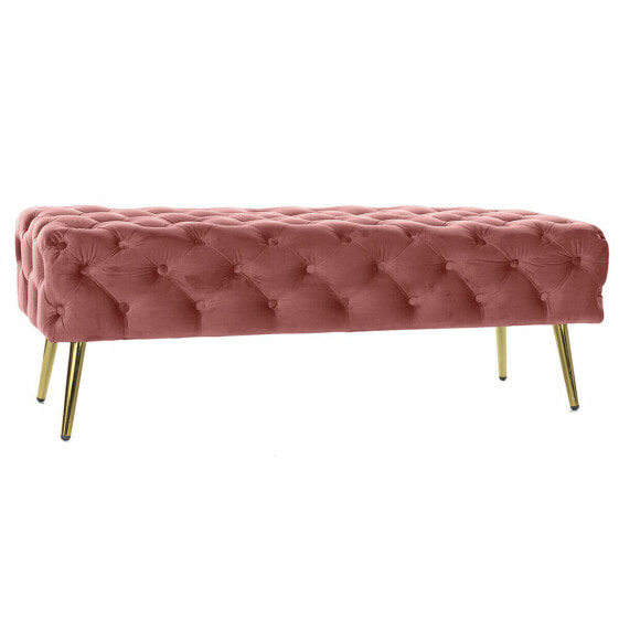 Bench DKD Home Decor Pink Golden (120 x 45 x 40 cm)