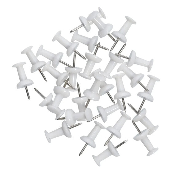 Декор и интерьер Push-Pins-Set 25 шт., белый от Zeller