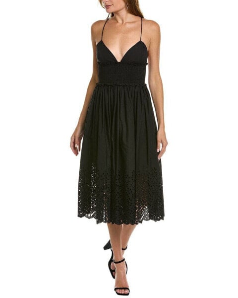 Michael Kors Eyelet Poplin Dance Dress Women's Black 0