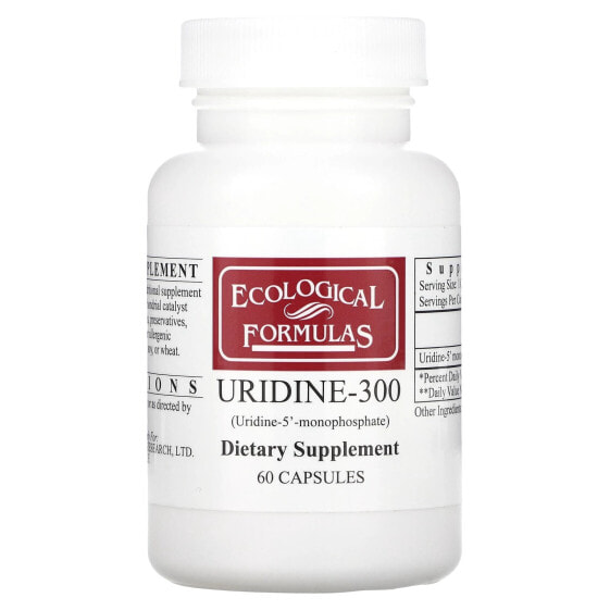 Витамин для пищеварительной системы Ecological Formulas Uridine-300, 60 капсул