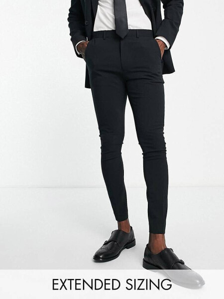 ASOS DESIGN super skinny suit trousers in black