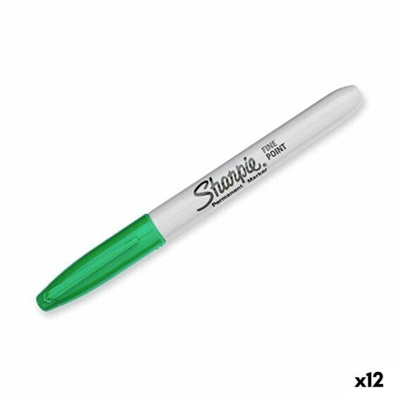 Постоянный маркер Sharpie Fine Point Зеленый (12 штук)