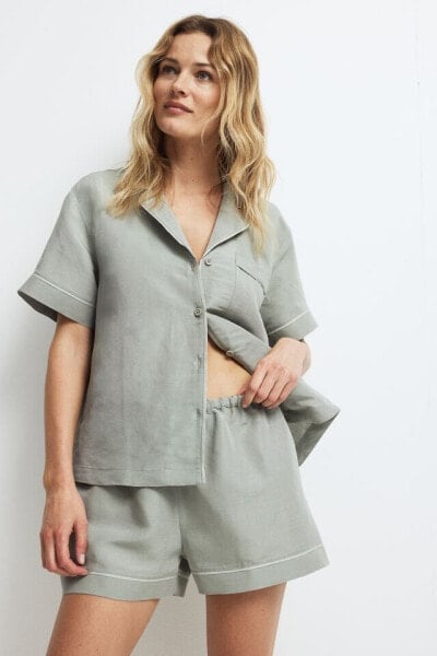 Linen-blend Pajamas