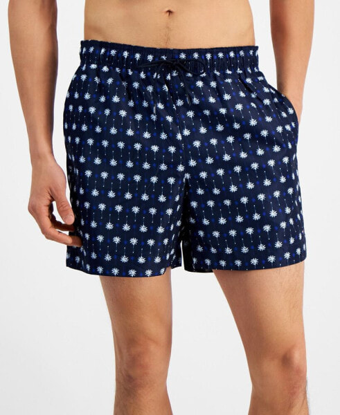 Men's Printed Drawstring 5" Swim Trunks