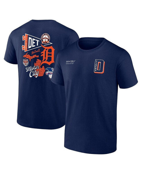 Men's Navy Detroit Tigers Split Zone T-Shirt