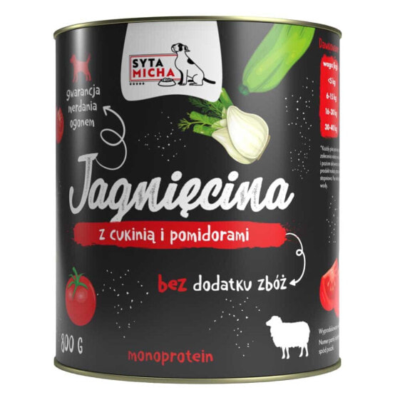 SYTA MICHA Lamb with tomatoes and zucchini 800g wet food for dog