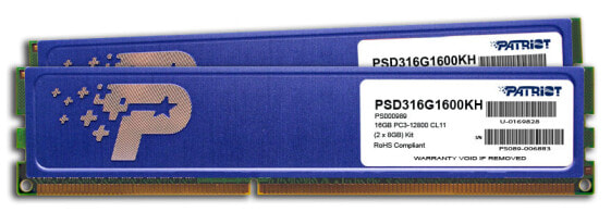 Patriot Оперативная память 16GB DDR3-1600 - 16 GB - 2 x 8 GB - DDR3 - 1600 MHz - 240-pin DIMM