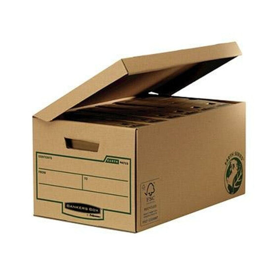 Файловый ящик для детей FELLOWES MAXI с крышкой коричневый из переработанного картона (39 х 58 х 29,3 см)