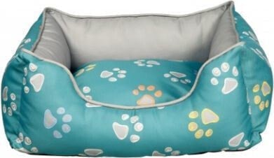 Лежак для собак Trixie Jimmy, 75 × 65 см, бирюзовый/серый