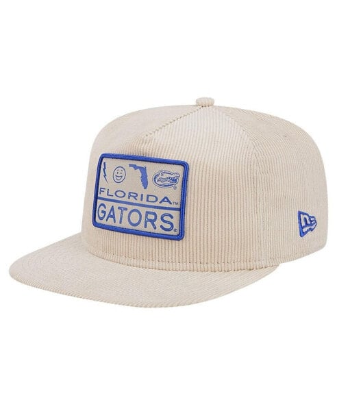 Men's Cream Florida Gators Corduroy Golfer Snapback Hat