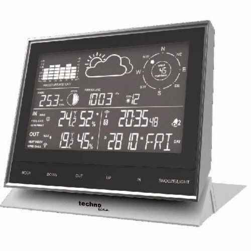 Technoline WS 1700 - Black - Indoor hygrometer,Indoor thermometer,Outdoor hygrometer,Outdoor thermometer,Rain sensor,Wind... - Hygrometer,Thermometer - Battery - AAA - 153 mm