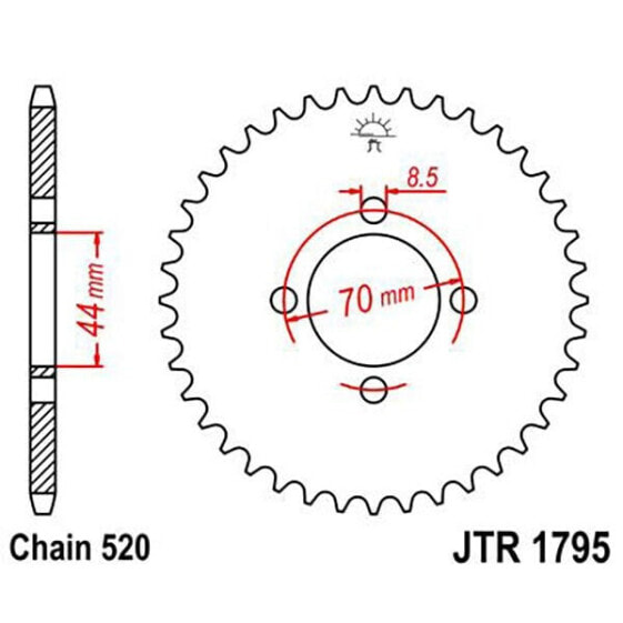 JT SPROCKETS 520 JTR1795.24 Steel Rear Sprocket