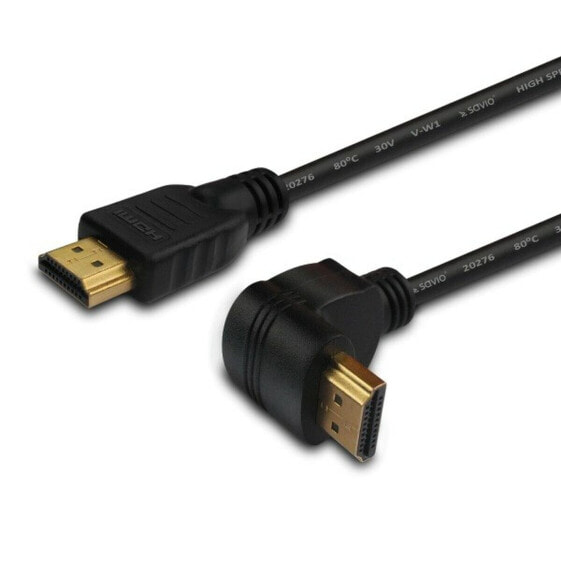 HDMI Cable Savio CL-04 Angled Black 1,5 m