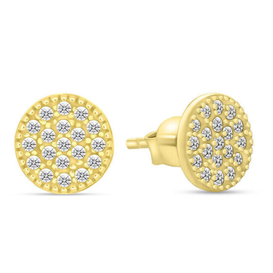 Appropriate gold-plated earrings with zircons EA506Y