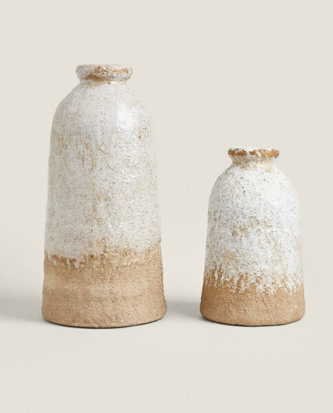 Textured ceramic vase