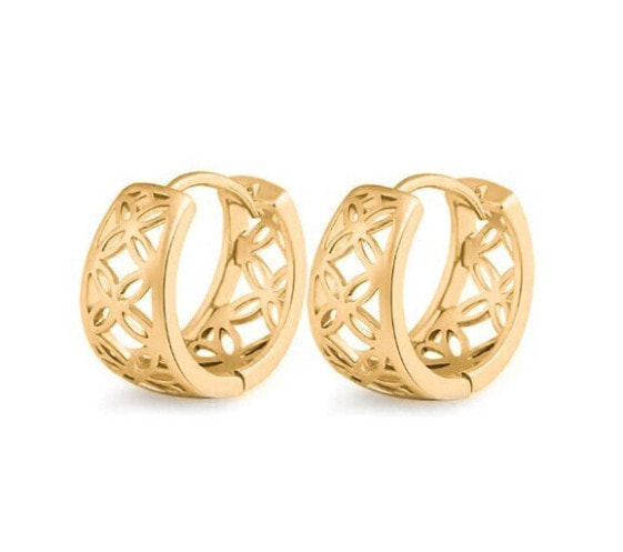 Delicate gold-plated hoop earrings SVLE1063XH2GO00