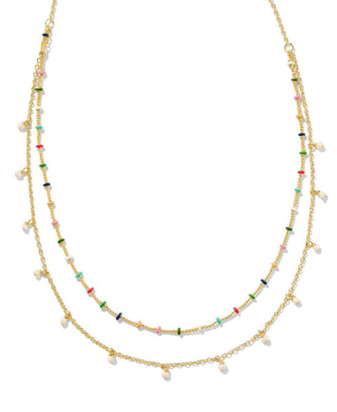 14k Gold-Plated Cultured Freshwater Pearl & Bead Layered Necklace, 19"