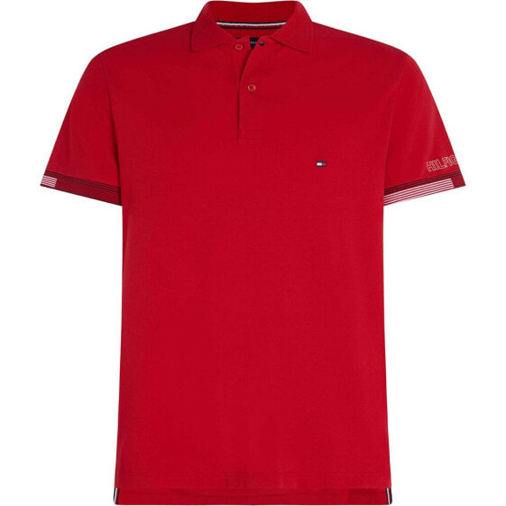 TOMMY HILFIGER Flag Cuff short sleeve polo