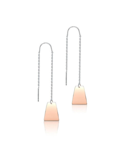 СерьгиGenevive Sterling Silver Rose Gold Plated Dangling