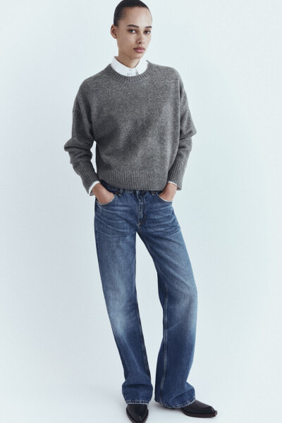 Plain soft knit sweater