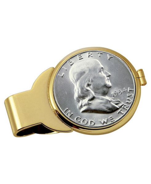 Men's Silver Franklin Half Dollar Coin Money Clip